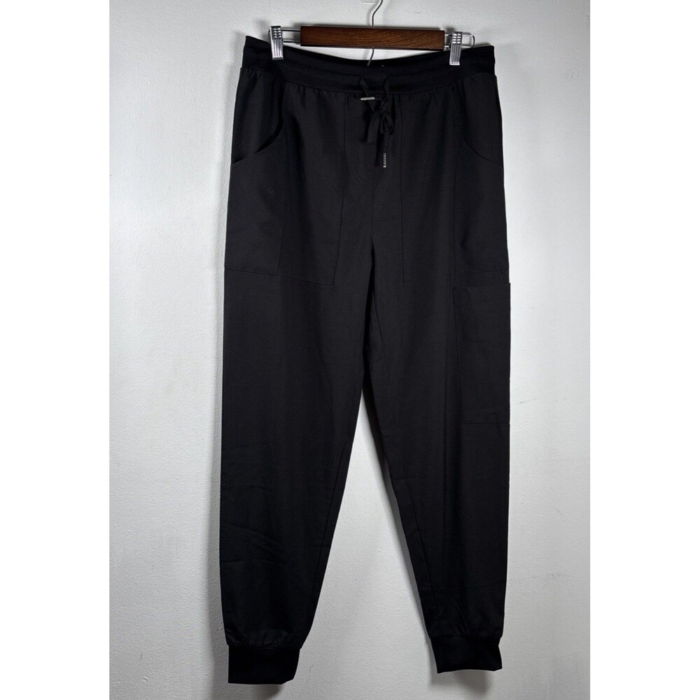 Nautica Women’s Black Jogger Pants Medium Stretch Drawstring Cargo Athleisure
